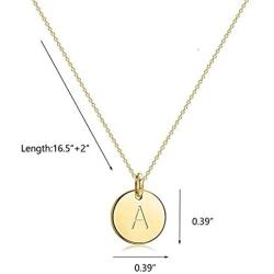 RINHOO 2PC/Set Initial Pendant Necklace Bracelet Stainless Steel Children Round Alphabet A-Z Letter Bracelet for Women Girl Jewelry