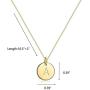 RINHOO 2PC/Set Initial Pendant Necklace Bracelet Stainless Steel Children Round Alphabet A-Z Letter Bracelet for Women Girl Jewelry