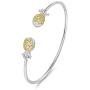 KOAEM Silver 3D Dolphin Bracelet Elegant Green/Blue/Pink Crystal Spring Bangle Gift for Friend Sister Mom Wife Daughter
