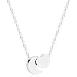 Granddaughter I Love You to The Moon and Back Heart & Moon Pendant Necklace On Message Card Jewelry Gifts for Girls, Teens, Women