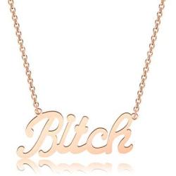 WSNANG Best Friend Necklace Besties Gift Bitch Pendant Necklace Friendship Jewelry BFF Birthday Gift Sister Gift
