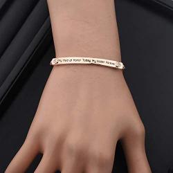 ENSIANTH My Maid of Honor Today My Sister Forever Maid of Honor Bracelet Maid of Honor Wedding Jewelry Sister Bracelet Bridesmaid Wedding Proposal Gift for Bridesmaid Flower Girl