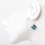 SUVANI Sterling Silver Glass Jewelry Colorful Glittering Retro Abstract Art Square Dangle Earrings