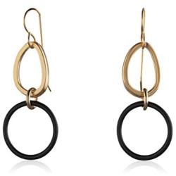 NIEVOS JEWELRY 24k Gold Plated Earring 24k Gold Plated, Oval Amorphic Linked Earring. Amorphic Style Designer Love Handmade For Her Made By Women Gift Jewelry