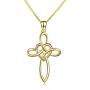 YFN Celtic Knot Cross Necklace Sterling Silver Infinity Love Heart Pendant Necklace