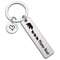 Mama Bear Bracelet Keychain Sweet Family Personalized Mama Bear Jewelry for Mother Wife Grandma Mothers Day