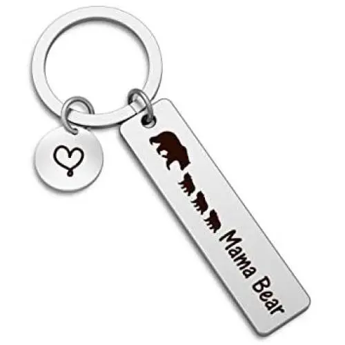 Mama Bear Bracelet Keychain Sweet Family Personalized Mama Bear Jewelry for Mother Wife Grandma Mothers Day Mama Bear Bracelet Keychain Sweet Family Personalized Mama Bear Jewelry for Mother Wife Grandma Mothers Day