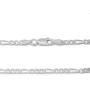 925 Sterling Silver 3MM Figaro Chain Italian Necklace For Men & Women Lobster Claw Clasp 16''-36''