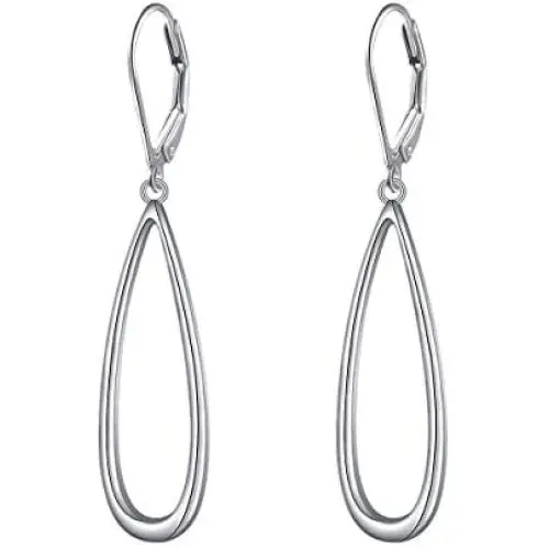 S925 Sterling Silver Vertical Drop Dangle Earrings Gift for Women Teenage Girls