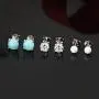 Sterling Silver Stud Earrings Hypoallergenic Earring Jewelry Gifts for Women Teen Girls Pack of 4 (Amethyst Opal CZ Earrings) Sterling Silver Stud Earrings Hypoallergenic Earring Jewelry Gifts for Women Teen Girls Pack of 4 (Amethyst Opal CZ Earrings)