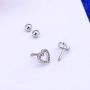 OUFER 4PCS Heart Helix Earrings 316L Surgical Steel Cartilage Earrings Women Gift Tragus Earrings Valentines Gift OUFER 4PCS Heart Helix Earrings 316L Surgical Steel Cartilage Earrings Women Gift Tragus Earrings Valentines Gift
