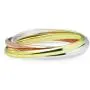 925 Sterling Silver Triple Interlocked Rolling High Polish Ring | Rose & Yellow Gold Flashed | Full & Half Sizes 5-14 925 Sterling Silver Triple Interlocked Rolling High Polish Ring | Rose & Yellow Gold Flashed | Full & Half Sizes 5-14