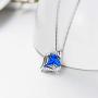 SOULMEET Angel Wings Heart Necklace with Simulated Opal&Cubiz Zirconia for Women Girls Sterling Silver Jewelry Christmas Gifts Birthday