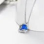 SOULMEET Angel Wings Heart Necklace with Simulated Opal&Cubiz Zirconia for Women Girls Sterling Silver Jewelry Christmas Gifts Birthday