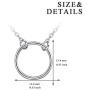 YFN 925 Sterling Silver Karma Choker Necklace Open Circle Choker Necklace for Women Jewelry Gifts