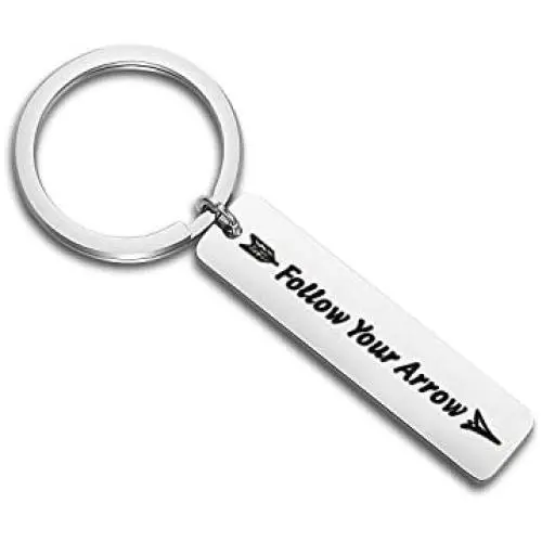 KUIYAI Follow Your Arrow Keychain Inspirational Quote Pendant Wanderlust Jewelry KUIYAI Follow Your Arrow Keychain Inspirational Quote Pendant Wanderlust Jewelry