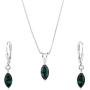 ShahGems Swarovski Marquise Earring Pendant Set Womens Stud Necklace Jewelry Gift