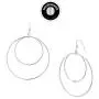 SolidSilver - Sterling Silver CZ Accent Double Hoop in Hoop Dangle Earrings | Round or Square SolidSilver - Sterling Silver CZ Accent Double Hoop in Hoop Dangle Earrings | Round or Square
