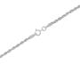 Nuragold 10k White Gold 1.8mm Rope Chain Diamond Cut Pendant Necklace, Womens Mens Jewelry 14'' 16'' 18'' 20'' 22'' 24'' 26'' 28'' 30''