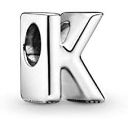 Letter 925 Sterling Silver Charm Alphabet Charms Letter Initial Alphabet Beads Jewelry fit Pandora European DIY Bracelet Necklace
