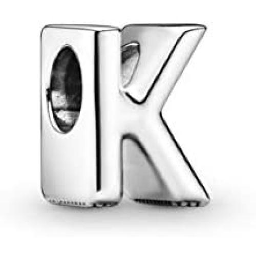 Letter 925 Sterling Silver Charm Alphabet Charms Letter Initial Alphabet Beads Jewelry fit Pandora European DIY Bracelet Necklace