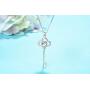 BEAUTY CHARM I Love You Necklace100 Languages Sterling Silver Key Pendant Necklace for Women Teen Girls