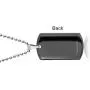 Bling Jewelry Personalized Engrave Hip Hop CZ Accent Military Army Black Dog Tag Pendant Necklace for Men Stainless Steel with Chain Bling Jewelry Personalized Engrave Hip Hop CZ Accent Military Army Black Dog Tag Pendant Necklace for Men Stainless Steel with Chain
