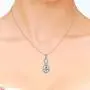 St.Claire Swarovski Crystals 18K Gold Plated Unique Pendant Necklace 925 Sterling Silver Necklace Birthstone Pendant Necklaces for Women with 5A Cubic Zirconia Christmas Jewelry Birthday Gift