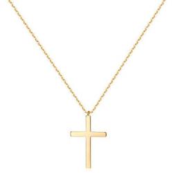 Mevecco Gold Dainty Cross Necklace 14K Gold Plated Cute Shark Tooth Evil Eye Snake Bar Opal Goddes Sun Coin Anchor Pendant Simple Minimalist Delicate Handmade Boho Personalized Necklace Gift