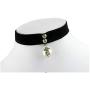HUSUP Cosplay Gothic Silvery Cat Bell Velvet Ribbon Necklace Choker