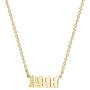 Birthday Year Necklace, 18K Gold Plated Stainless Steel Birth Year Number Pendant Necklace Memorable Anniversary Jewelry for Women Girls