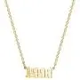 Birthday Year Necklace, 18K Gold Plated Stainless Steel Birth Year Number Pendant Necklace Memorable Anniversary Jewelry for Women Girls