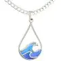 Ocean Wave Necklace – Cute Drop Shape Pendant for Surfer, Sea Lover, Hawaiian or Beach Enthusiast - Blue Wave Jewelry is a Great Gift for any Woman Ocean Wave Necklace – Cute Drop Shape Pendant for Surfer, Sea Lover, Hawaiian or Beach Enthusiast - Blue Wave Jewelry is a Great Gift for any Woman