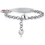 VNOX Custom Engraving Special Rolo Chain Medical Alert id Bracelet for Women Girls,Adjustable 6-7.8 Inches