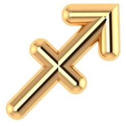 Adastra Jewelry Sagittarius Teeth Gems Charm 18k Yellow Gold Over 925 Sterling Silver