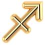 Adastra Jewelry Sagittarius Teeth Gems Charm 18k Yellow Gold Over 925 Sterling Silver