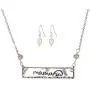 SPUNKYsoul Mama Bear Charm Necklace and Earrings Jewelry Gold and Silver Mixed Metal for Women Mommy Mom