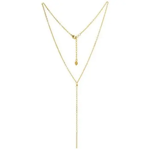 18K Gold Chain Y-shaped Necklace with Cultured Freshwater Pearl and Bar Pendant Minimalist Layering Jewelry for Women Girls 18K Gold Chain Y-shaped Necklace with Cultured Freshwater Pearl and Bar Pendant Minimalist Layering Jewelry for Women Girls
