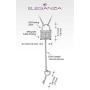 ELEGANZIA Lock Necklace for Women Teen Girls, Sterling Silver Chain Cubic Zirconia Lock Key Drop Necklace for Wife Girlfriend