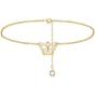 Turandoss Dainty Ankle Bracelets for Women, 14K Gold Filled Handmade Layered Anklet Cute Butterfly Evil Eye Elephant Star Summer Ankle Bracelets for Women Boho Beach Foot Chain