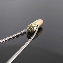 9mm Luger Bullet Jewelry Necklace Hand Polished Brass and Copper Finish