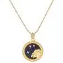 KissYan Zodiac Pendant Necklace, 14K Gold Plated Disc 12 Constellation Horoscope Astrology Sign Blue Sandstone CZ Pendant Necklace Perfect Jewelry for Women Girls KissYan Zodiac Pendant Necklace, 14K Gold Plated Disc 12 Constellation Horoscope Astrology Sign Blue Sandstone CZ Pendant Necklace Perfect Jewelry for Women Girls