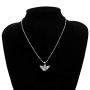 Olbye Angel Pendant Necklace Tiny Simple Necklace Choker Minimal Necklace Jewelry for Women and Girls (Silver)