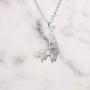La Menagerie Giraffe Silver Origami Jewelry & Silver Geometric Necklace – 925 Sterling Plated Silver Necklace & Giraffe Necklaces for Women – Giraffe Necklace for Girls & Origami Necklace