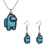 Among Us Jewelry Set for Strategy Casual Game Lovers Earrings Premium Stainless Steel Among us Earring and Necklace