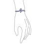 Bling Jewelry Egyptian Fashion Statement Snake Serpent Hinge Cuff Bangle Bypass Bracelet for Women White Blue Simulated Sapphire Cubic Zirconia Pave CZ Rhodium Plated