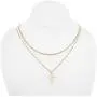 HAWSON Tiny Cross Necklace, 18K Gold Necklace for Girls, Imitation Pearls Cross Pendant, Layered Necklaces for Women, Dainty Necklace, Small Delicate Necklace, Charm Chokers for Lovers Gifts