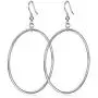 Sterling Silver/Rose Gold/Gold Plated Large Hoop Earrings Circle Dangle Drop Earrings for Women 40 50 60mm Sterling Silver/Rose Gold/Gold Plated Large Hoop Earrings Circle Dangle Drop Earrings for Women 40 50 60mm