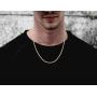 Savlano 2mm-5mm Stainless Steel Rose Gold Color Rope Twist Necklace Chain for Men & Women Comes in 16-30 inches Gift Box