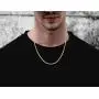 Savlano 2mm-5mm Stainless Steel Rose Gold Color Rope Twist Necklace Chain for Men & Women Comes in 16-30 inches Gift Box